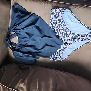 Beachsissi 2 Piece Leopard Print Swimsuit